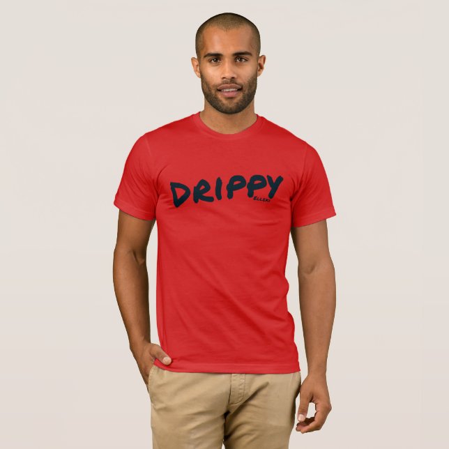 Elleki Drippy (Black) T-Shirt (Front Full)