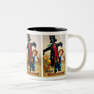 Ellen H. Clapsaddle: Boy with Scarecrow Two-Tone Coffee Mug