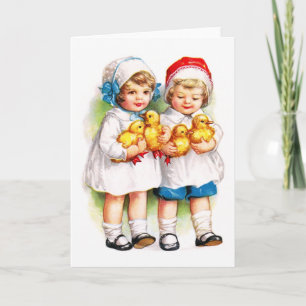 Ellen H. Clapsaddle: Children with Ducklings Holiday Card