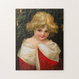 Ellen H. Clapsaddle - Christmas Girl Jigsaw Puzzle