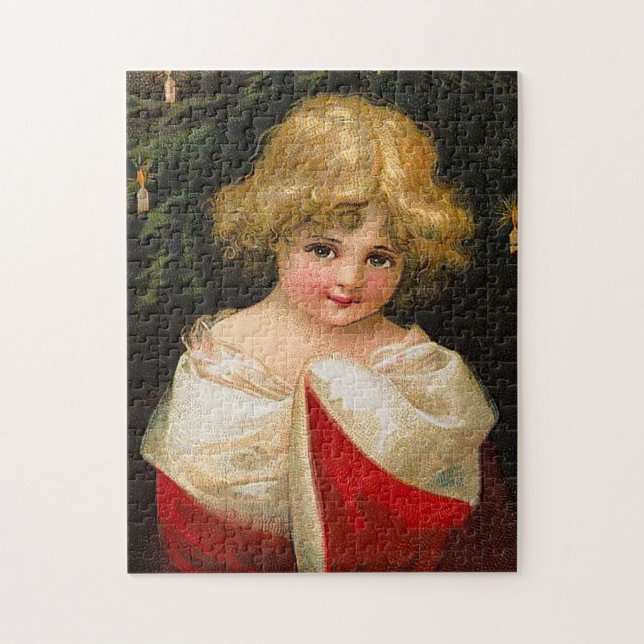 Ellen H. Clapsaddle - Christmas Girl Jigsaw Puzzle (Vertical)