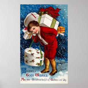 Ellen H. Clapsaddle - Christmas Shopping Boy Poster