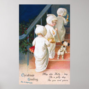 Ellen H. Clapsaddle: Christmas Toddler Girls Poster