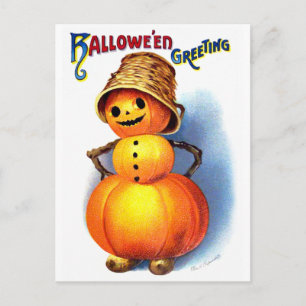 Ellen H. Clapsaddle: Funny Pumpkin Character Postcard