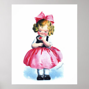Ellen H. Clapsaddle: Girl with Heart Poster