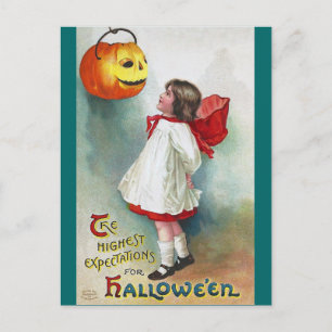 Ellen H. Clapsaddle: Girl with Jack O'Lantern Postcard