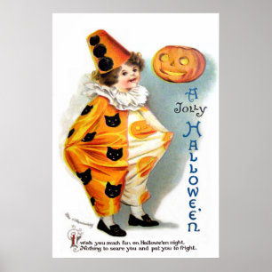 Ellen H. Clapsaddle: Halloween Harlequin Poster