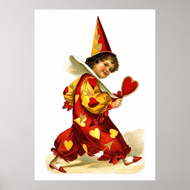 Ellen H. Clapsaddle: Harlequin with Heart Poster (Front)