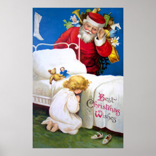 Ellen H. Clapsaddle: Listening Santa Poster