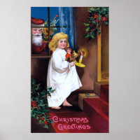 Ellen H. Clapsaddle: Santa Looking through Window