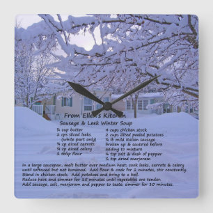 Ellen's Kitchen Recipe Wall Clock