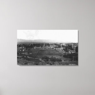 Ellensburg, WA Birds Eye View of Town Photograph Canvas Print