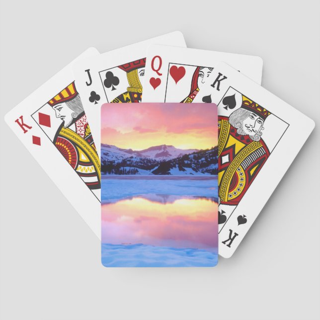 Ellery Lake at Sunset Playing Cards (Back)