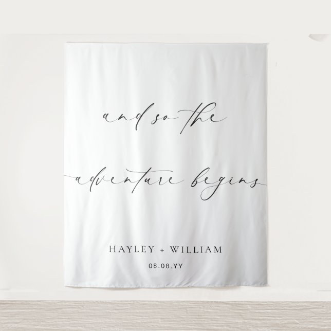 Ellesmere And So The Adventure Begins Backdrop Tapestry (Front)