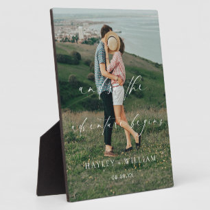 Ellesmere And So The Adventure Begins Wedding Plaque