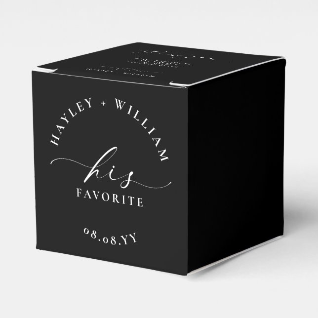 Ellesmere Black His Favourite Favour Box (Front Side)