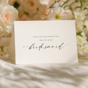 Ellesmere Bridesmaid Proposal Folded Card