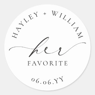 Ellesmere Her Favourite Favour Classic Round Stick Classic Round Sticker