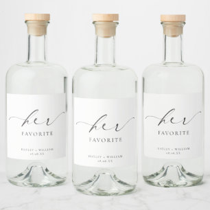 Ellesmere Her Favourite Favour Liquor Bottle Label