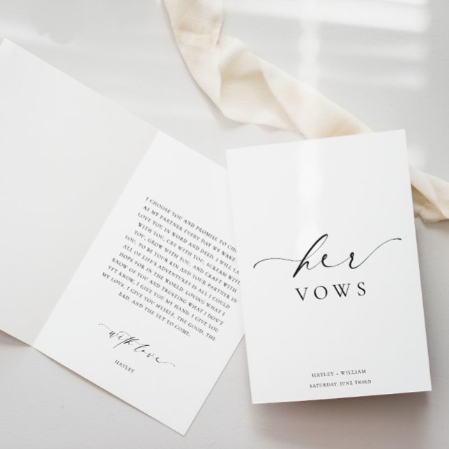 Ellesmere Her Vows Wedding Card (Her Vows Book Ellesmere)