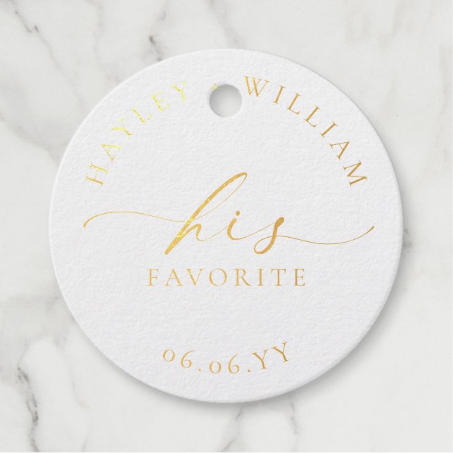 Ellesmere His Favourite Favour Tags (Front)