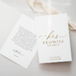 Ellesmere His Promise Vows Book Wedding Foil Card<br><div class="desc">The Ellesmere wedding vow card features a modern minimalist design on a white background for a clean and simple look. The script heading is an image that cannot be edited. All of the other text is fully editable. For more advanced customisation of this design, simply select the "Customise It" button...</div>