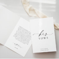 Ellesmere His Vows Wedding Card