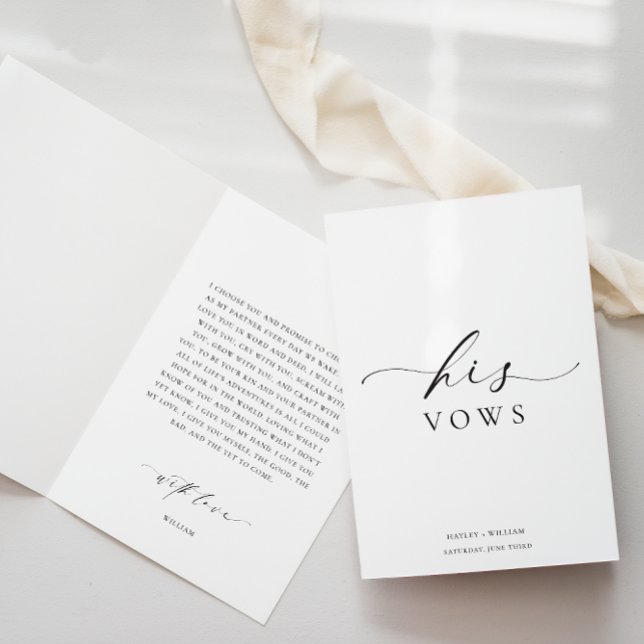 Ellesmere His Vows Wedding Card (His Vows Book Ellesmere)