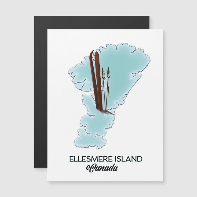 Ellesmere island Canada map poster (Front/Back)