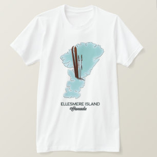 Ellesmere island Canada map poster T-Shirt