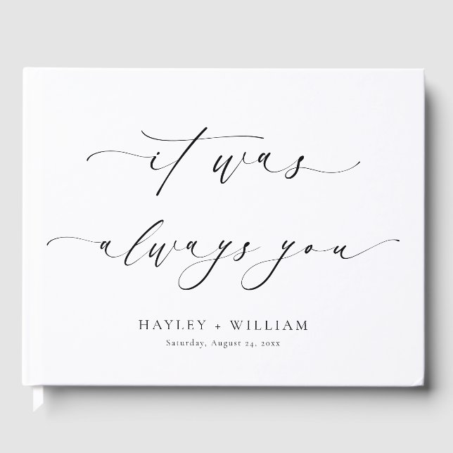 Ellesmere It Was Always You Wedding Guest Book (Front)