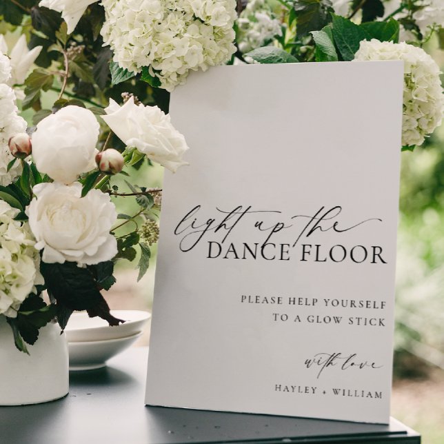 Ellesmere Light Up The Dance Floor Glow Stick Sign (Glow Stick Wedding Sign)