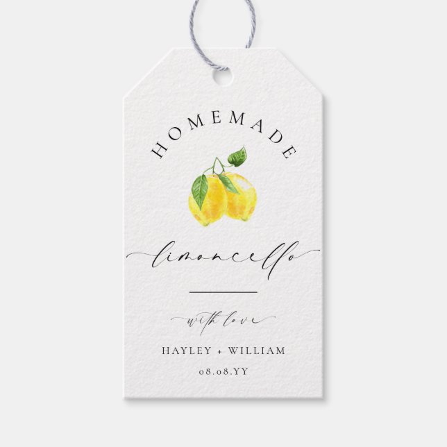 Ellesmere Limoncello Favour Gift Tags (Front)