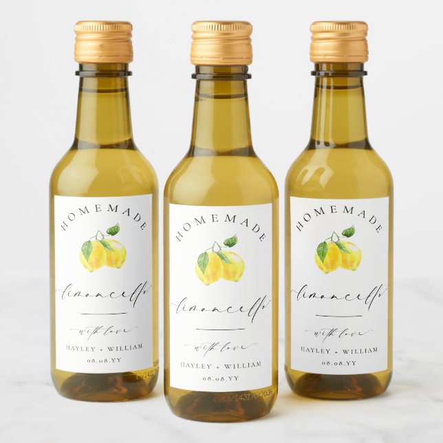 Ellesmere Limoncello Favour Wine Label (Bottles)