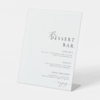 Ellesmere Minimalist Dessert Bar Menu