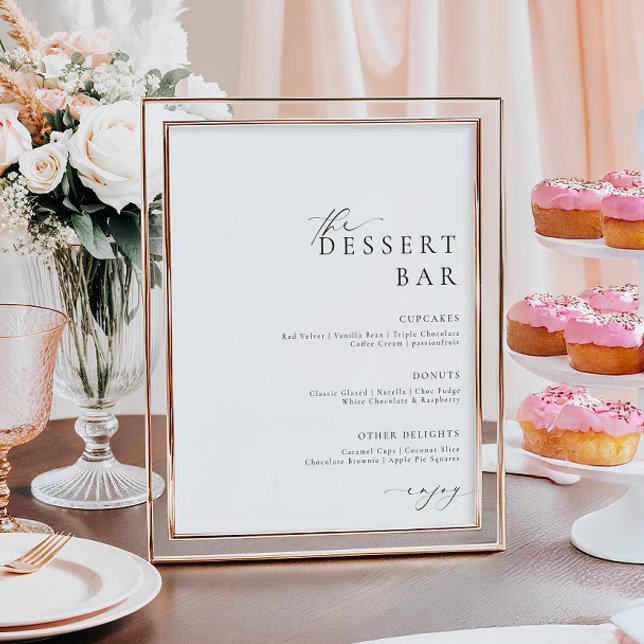 Ellesmere Minimalist Dessert Bar Menu Poster (Creator Uploaded)