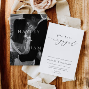 Ellesmere Minimalist Engagement Party Invitation