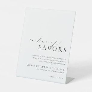 Ellesmere Minimalist In Lieu Of Favours Sign