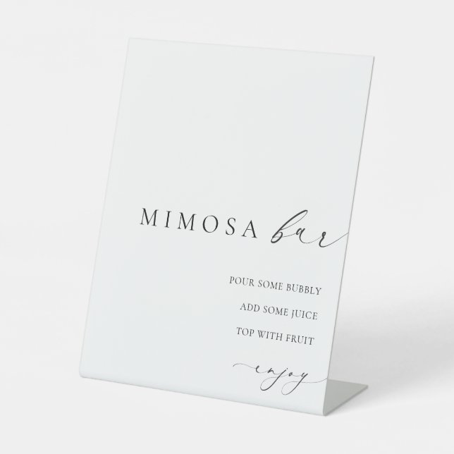 Ellesmere Minimalist Mimosa Bar Pedestal Sign (Front)