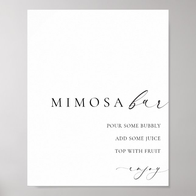 Ellesmere Minimalist Mimosa Bar Sign (Front)