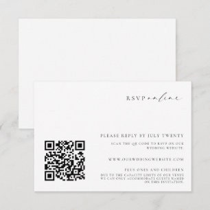 Ellesmere Minimalist RSVP QR Code Enclosure Card