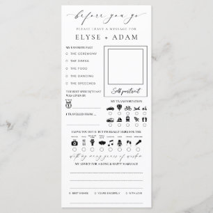 Ellesmere Minimalist Wedding Guest Book Card