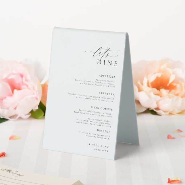 Ellesmere Minimalist Wedding Long Menu (In SItu (Wedding))