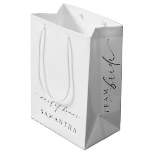 Ellesmere Minimalist Wedding Maid of Honor Medium Gift Bag