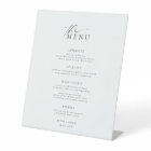 Ellesmere Minimalist Wedding Menu