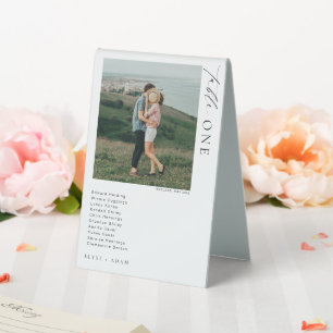 Ellesmere Minimalist Wedding Photo Table Number