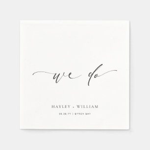 Ellesmere Minimalist Wedding We Do Napkin