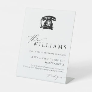 Ellesmere Modern Minimal Audio Guestbook Pedestal Sign