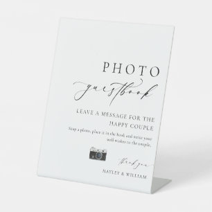 Ellesmere Modern Minimal Photo Guestbook Sign