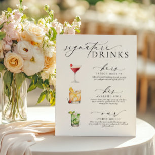 Ellesmere Modern Minimal Signature Drinks Sign